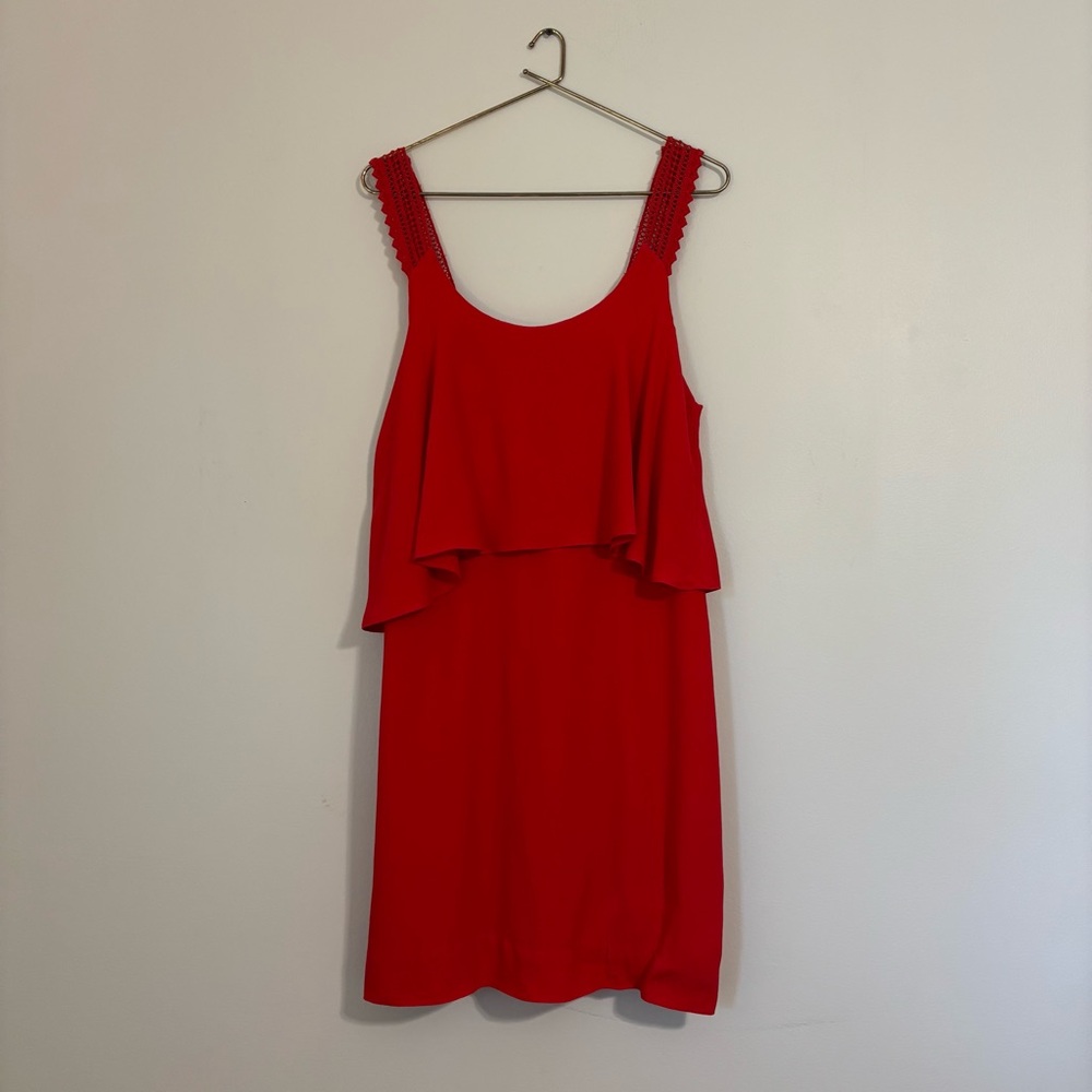Maeve Anthropologie Res Crochet Strap Dress Size 10 Layered